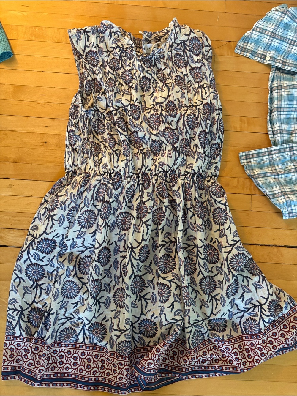 Velvet by Graham & Spencer Block Print Cotton Dress